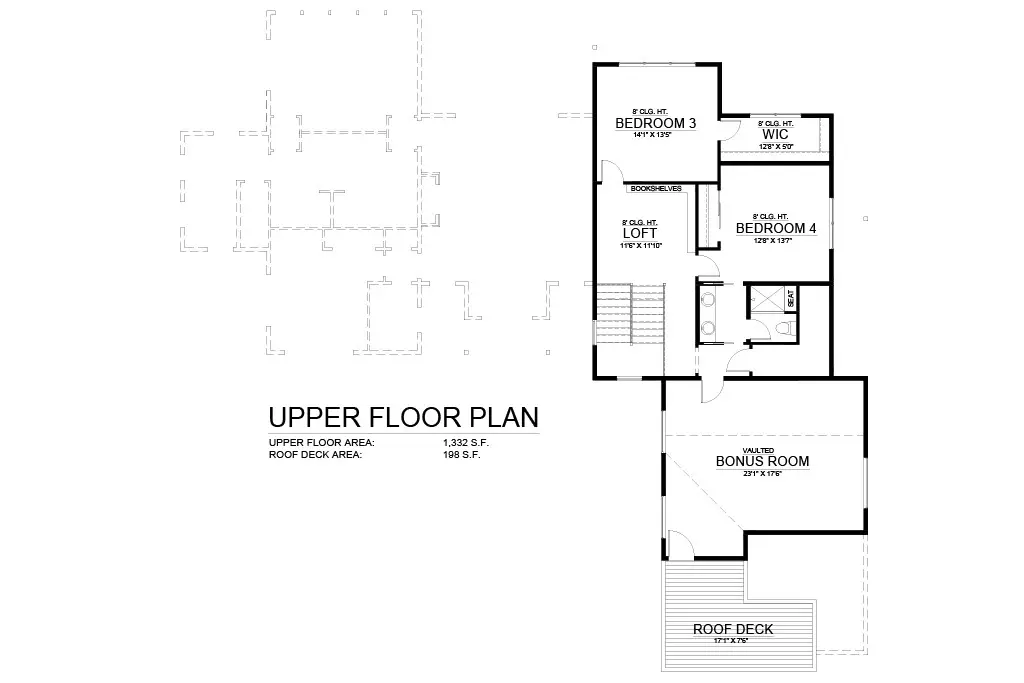 Ponderosa upper level floor plan